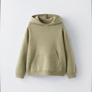Zara kids boys girls hooded knit sweater shirt size 4